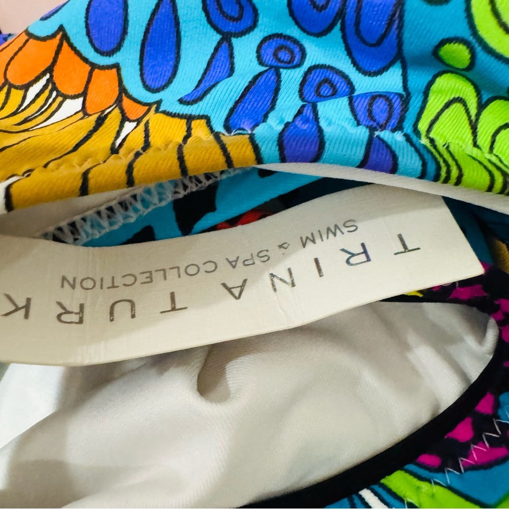TRINA TURK Multi-color Print Swim Bottoms Size 10 - Picture 10 of 10